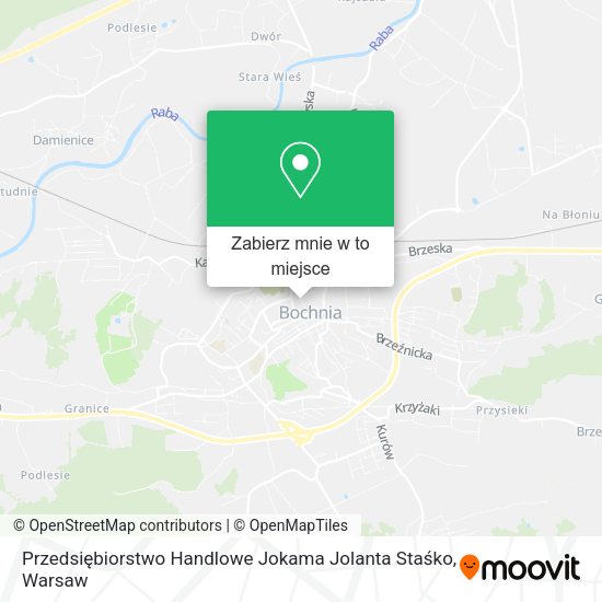 Mapa Przedsiębiorstwo Handlowe Jokama Jolanta Staśko