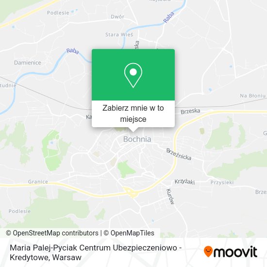 Mapa Maria Palej-Pyciak Centrum Ubezpieczeniowo - Kredytowe