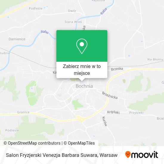 Mapa Salon Fryzjerski Venezja Barbara Suwara