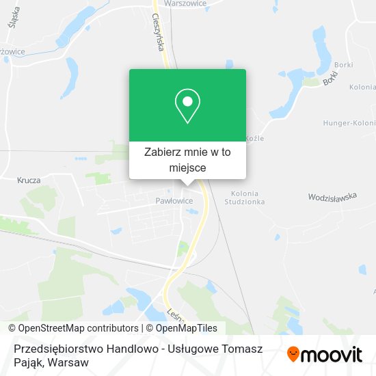 Mapa Przedsiębiorstwo Handlowo - Usługowe Tomasz Pająk