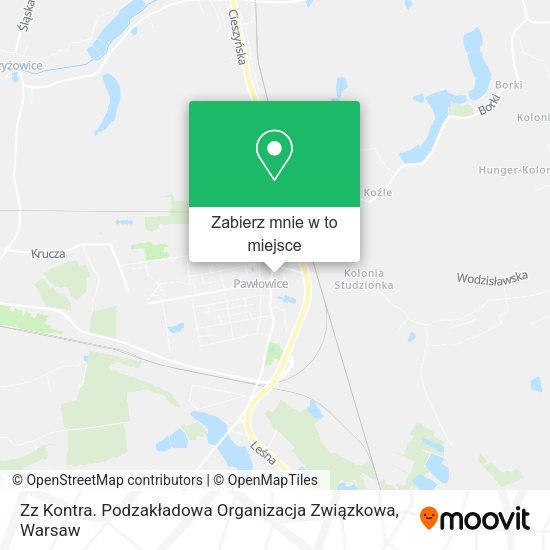 Mapa Zz Kontra. Podzakładowa Organizacja Związkowa