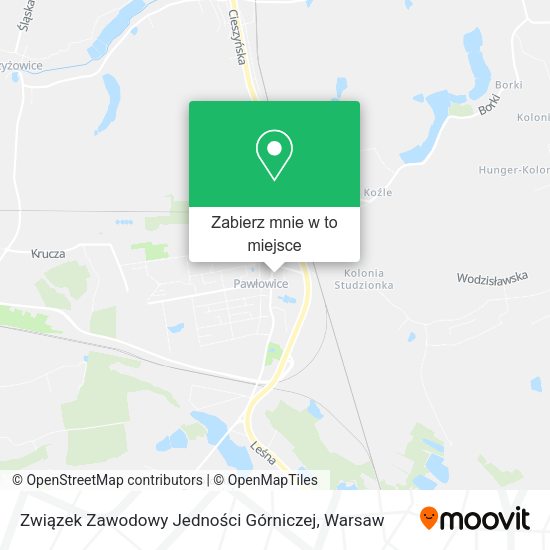 Mapa Związek Zawodowy Jedności Górniczej