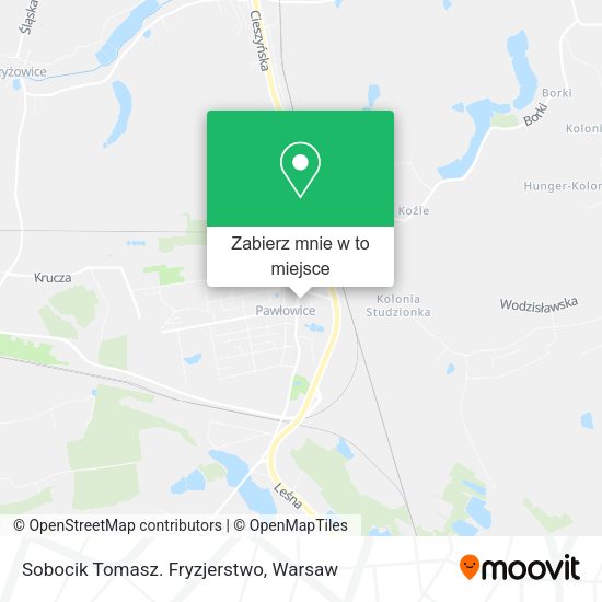 Mapa Sobocik Tomasz. Fryzjerstwo