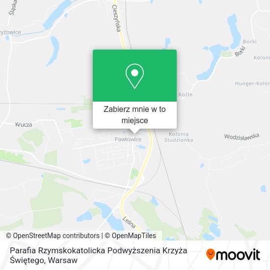 Mapa Parafia Rzymskokatolicka Podwyższenia Krzyża Świętego