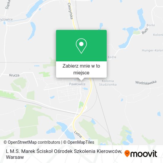 Mapa L M.S. Marek Ściskoł Ośrodek Szkolenia Kierowców