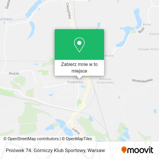 Mapa Pniówek 74. Górniczy Klub Sportowy