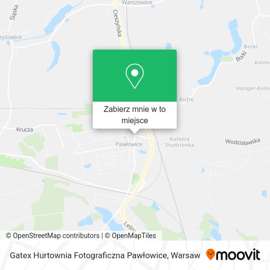 Mapa Gatex Hurtownia Fotograficzna Pawłowice