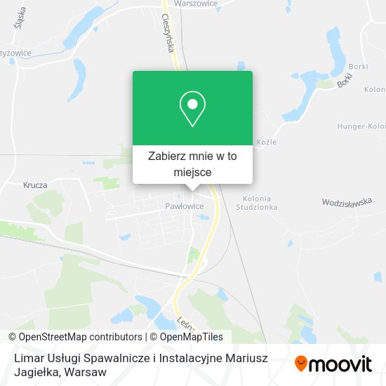 Mapa Limar Usługi Spawalnicze i Instalacyjne Mariusz Jagiełka