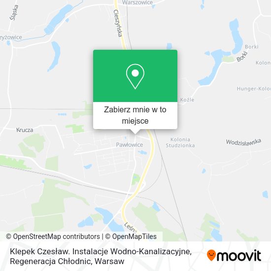 Mapa Klepek Czesław. Instalacje Wodno-Kanalizacyjne, Regeneracja Chłodnic