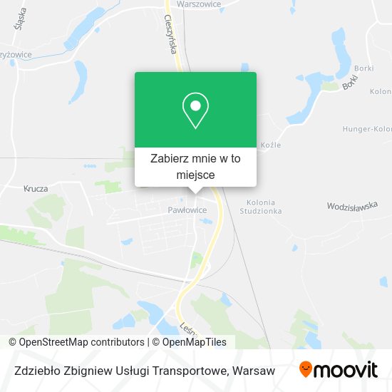 Mapa Zdziebło Zbigniew Usługi Transportowe