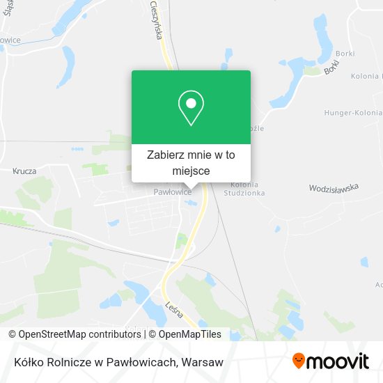 Mapa Kółko Rolnicze w Pawłowicach