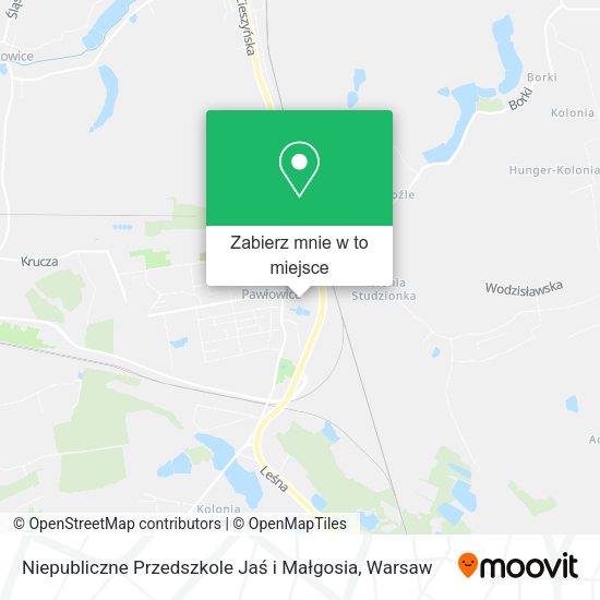 Mapa Niepubliczne Przedszkole Jaś i Małgosia