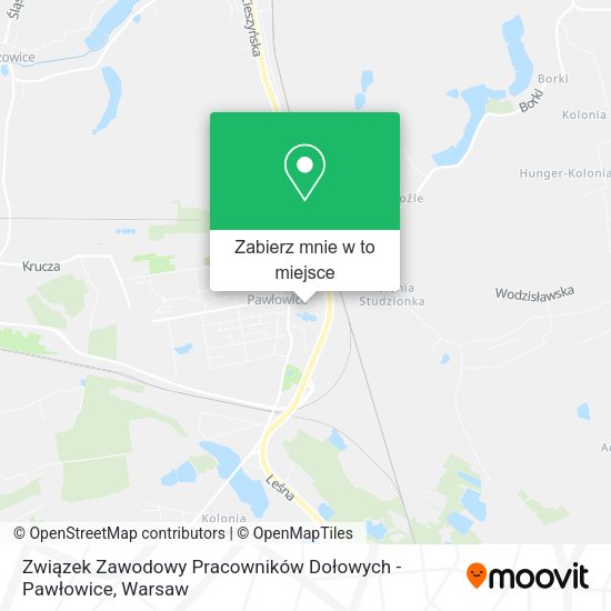 Mapa Związek Zawodowy Pracowników Dołowych - Pawłowice