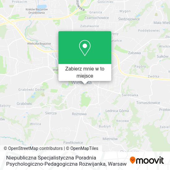 Mapa Niepubliczna Specjalistyczna Poradnia Psychologiczno-Pedagogiczna Rozwijanka