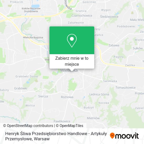 Mapa Henryk Śliwa Przedsiębiorstwo Handlowe - Artykuły Przemysłowe