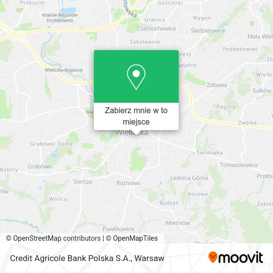 Mapa Credit Agricole Bank Polska S.A.