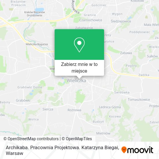 Mapa Archikaba. Pracownia Projektowa. Katarzyna Biegai