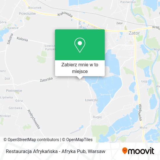 Mapa Restauracja Afrykańska - Afryka Pub