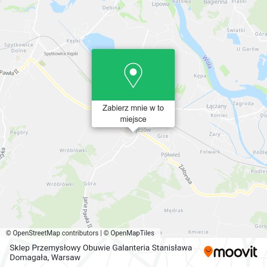 Mapa Sklep Przemysłowy Obuwie Galanteria Stanisława Domagała