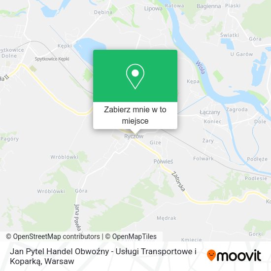 Mapa Jan Pytel Handel Obwoźny - Usługi Transportowe i Koparką