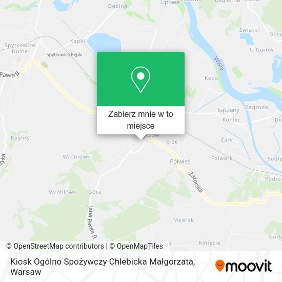 Mapa Kiosk Ogólno Spożywczy Chlebicka Małgorzata