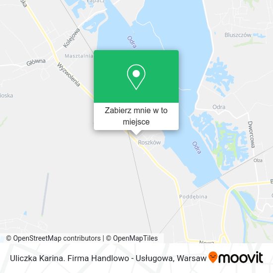 Mapa Uliczka Karina. Firma Handlowo - Usługowa