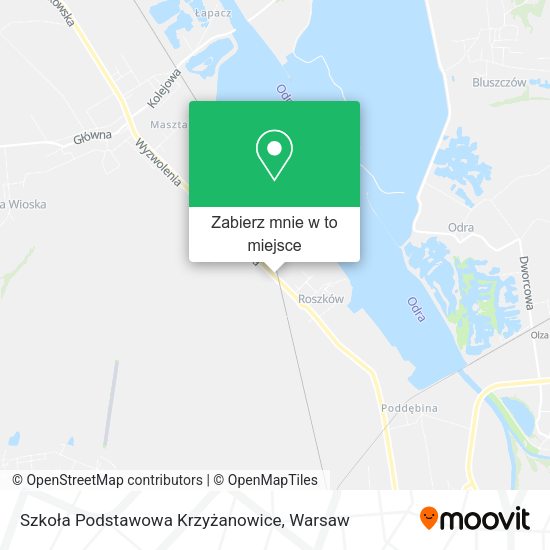 Mapa Szkoła Podstawowa Krzyżanowice