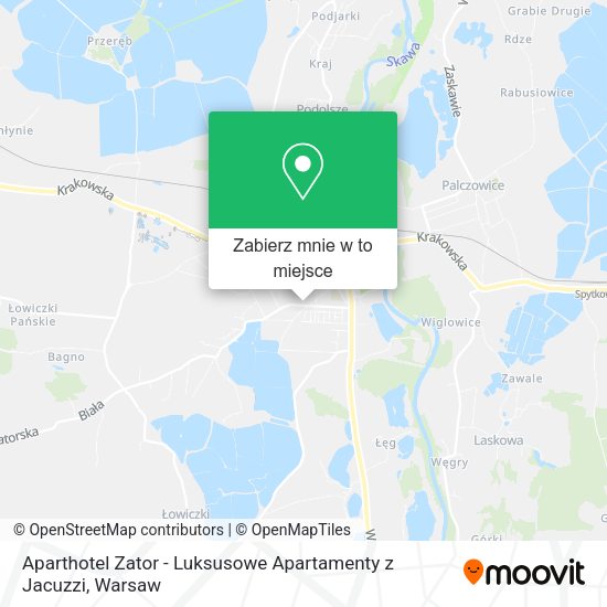 Mapa Aparthotel Zator - Luksusowe Apartamenty z Jacuzzi