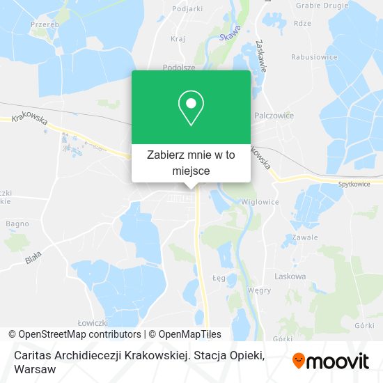 Mapa Caritas Archidiecezji Krakowskiej. Stacja Opieki