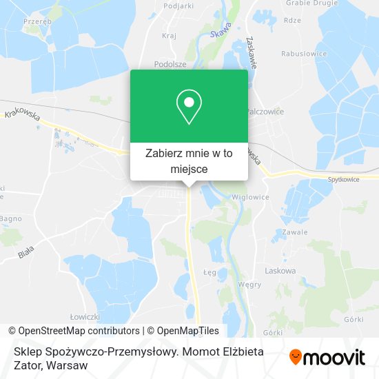 Mapa Sklep Spożywczo-Przemysłowy. Momot Elżbieta Zator