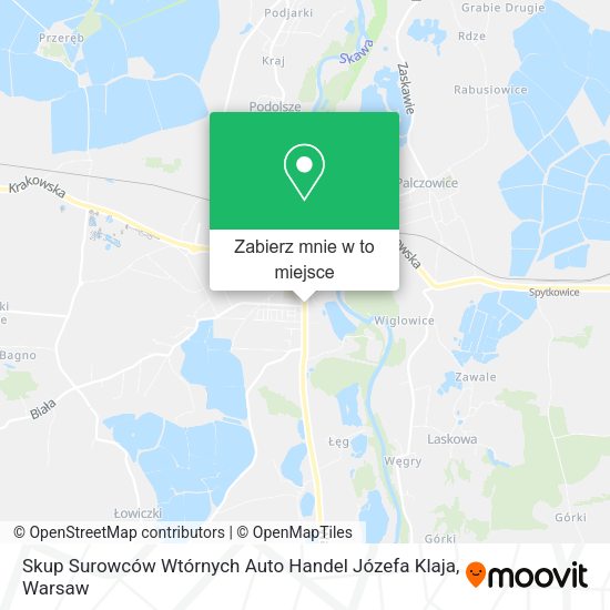 Mapa Skup Surowców Wtórnych Auto Handel Józefa Klaja