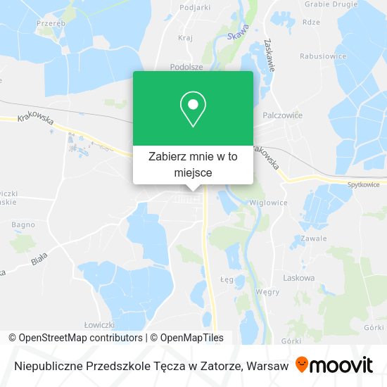 Mapa Niepubliczne Przedszkole Tęcza w Zatorze