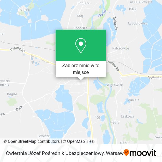 Mapa Ćwiertnia Józef Pośrednik Ubezpieczeniowy