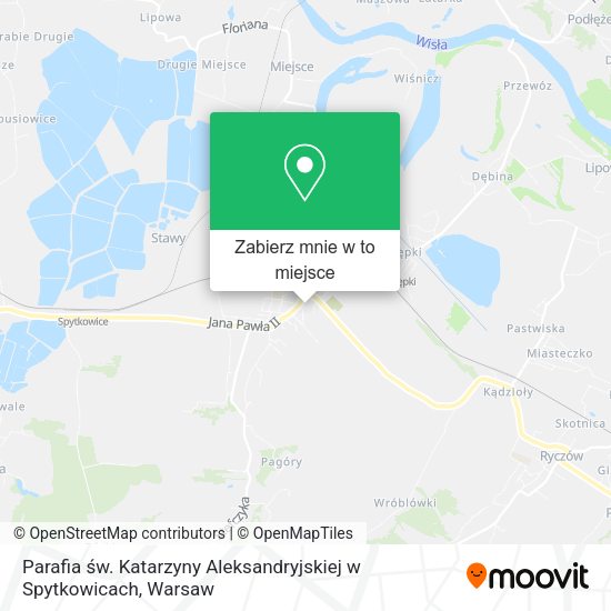 Mapa Parafia św. Katarzyny Aleksandryjskiej w Spytkowicach