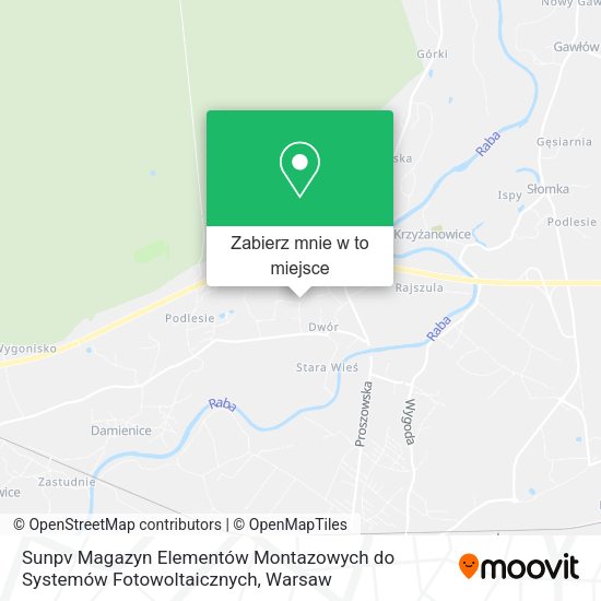 Mapa Sunpv Magazyn Elementów Montazowych do Systemów Fotowoltaicznych