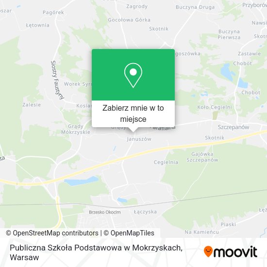 Mapa Publiczna Szkoła Podstawowa w Mokrzyskach