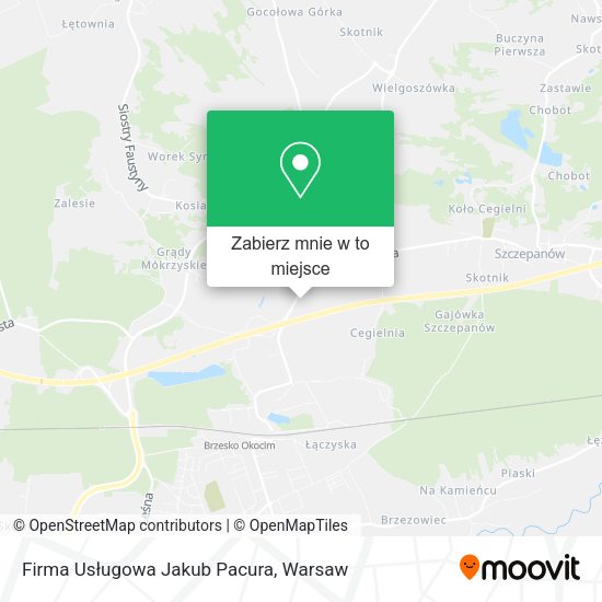 Mapa Firma Usługowa Jakub Pacura