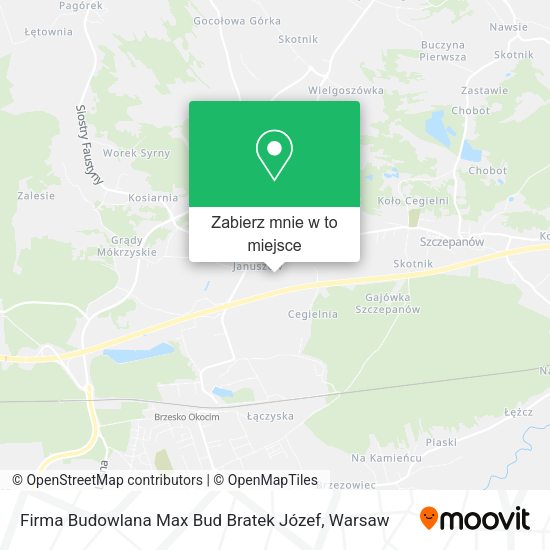 Mapa Firma Budowlana Max Bud Bratek Józef