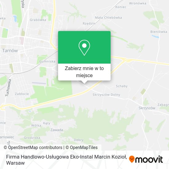 Mapa Firma Handlowo-Usługowa Eko-Instal Marcin Kozioł