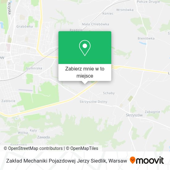 Mapa Zakład Mechaniki Pojazdowej Jerzy Siedlik