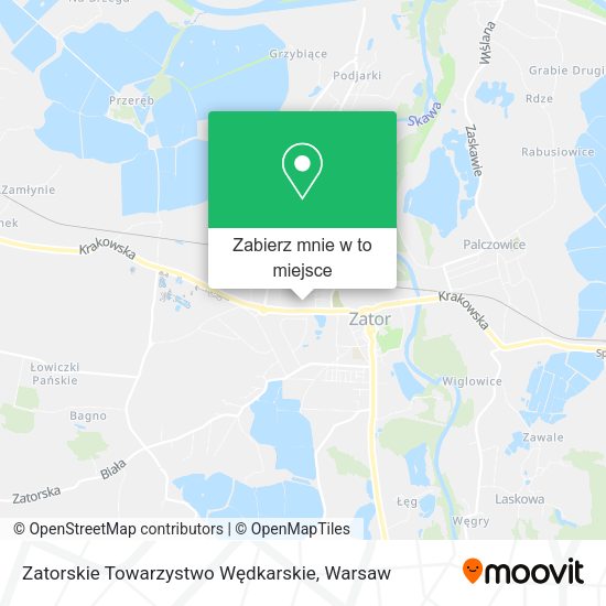 Mapa Zatorskie Towarzystwo Wędkarskie