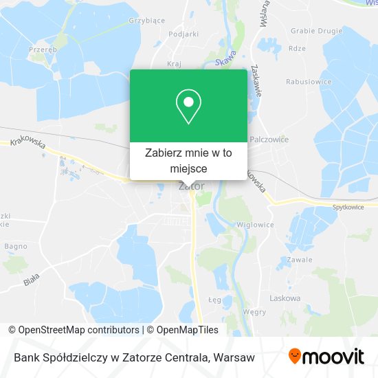 Mapa Bank Spółdzielczy w Zatorze Centrala