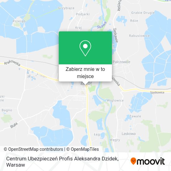 Mapa Centrum Ubezpieczeń Profis Aleksandra Dzidek