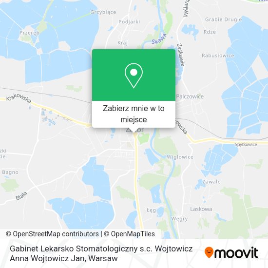 Mapa Gabinet Lekarsko Stomatologiczny s.c. Wojtowicz Anna Wojtowicz Jan