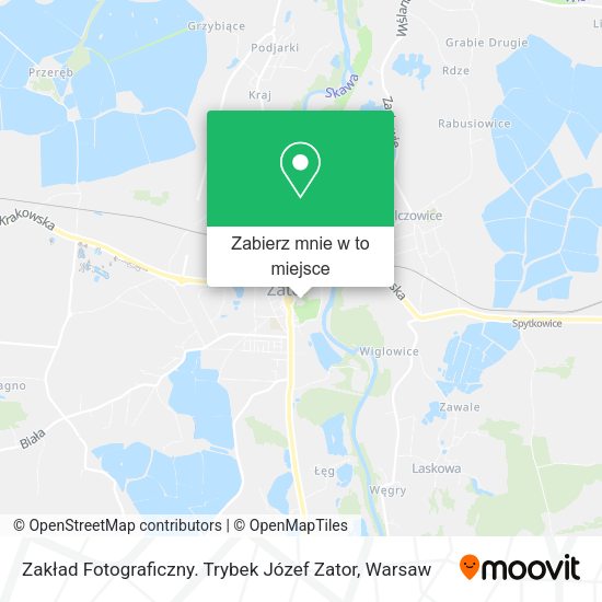 Mapa Zakład Fotograficzny. Trybek Józef Zator