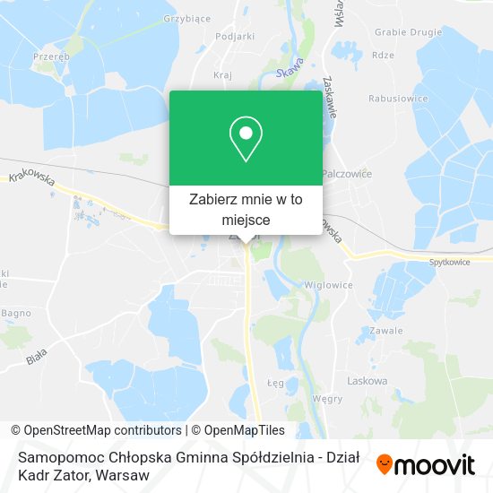 Mapa Samopomoc Chłopska Gminna Spółdzielnia - Dział Kadr Zator