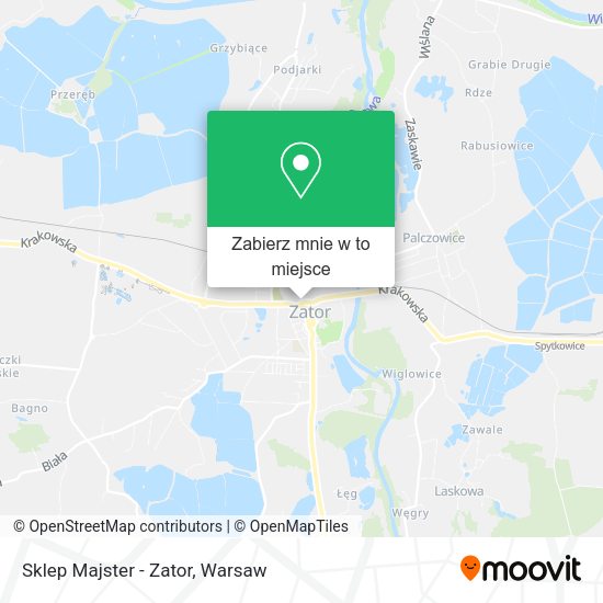 Mapa Sklep Majster - Zator