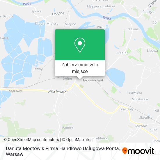 Mapa Danuta Mostowik Firma Handlowo Usługowa Ponta