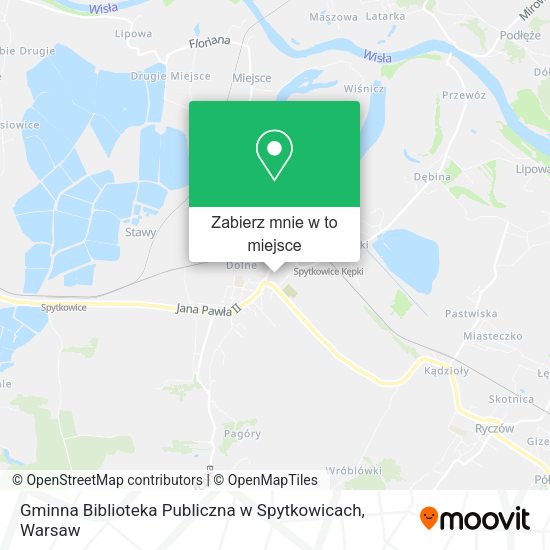 Mapa Gminna Biblioteka Publiczna w Spytkowicach