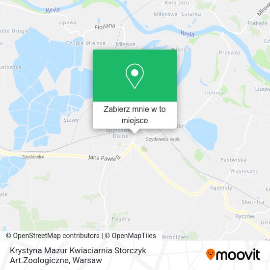 Mapa Krystyna Mazur Kwiaciarnia Storczyk Art.Zoologiczne